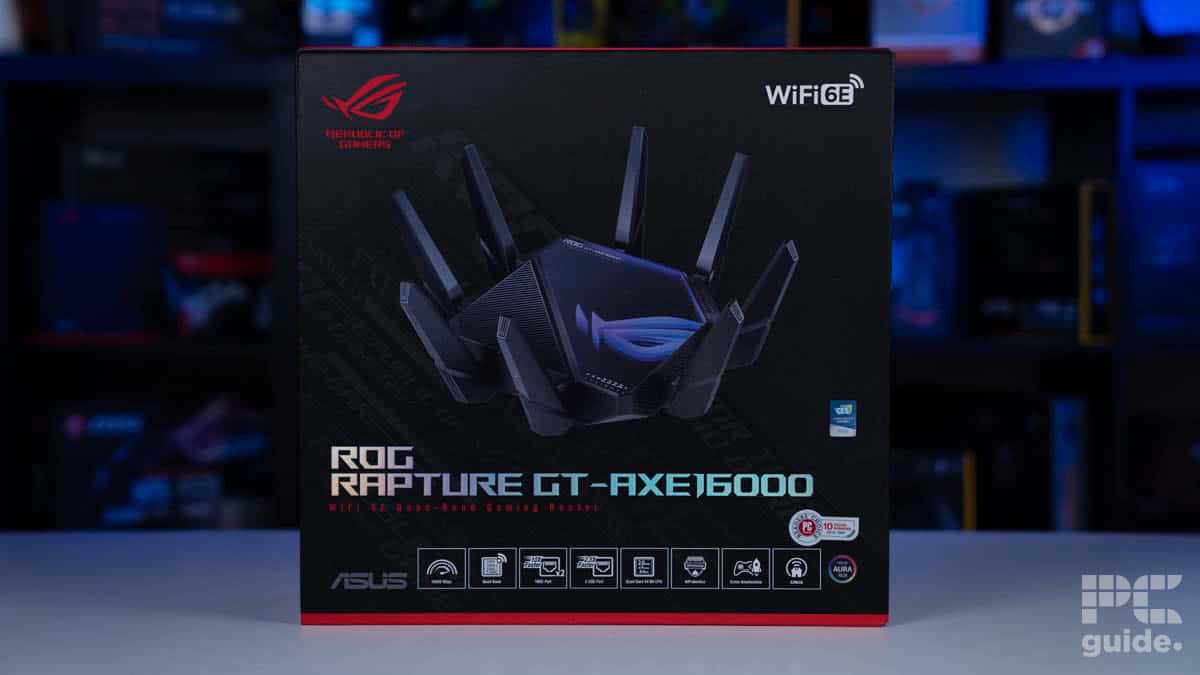 ROG RAPTURE GT-AXE16000 Wifi 6E Router box, Image by PCGuide