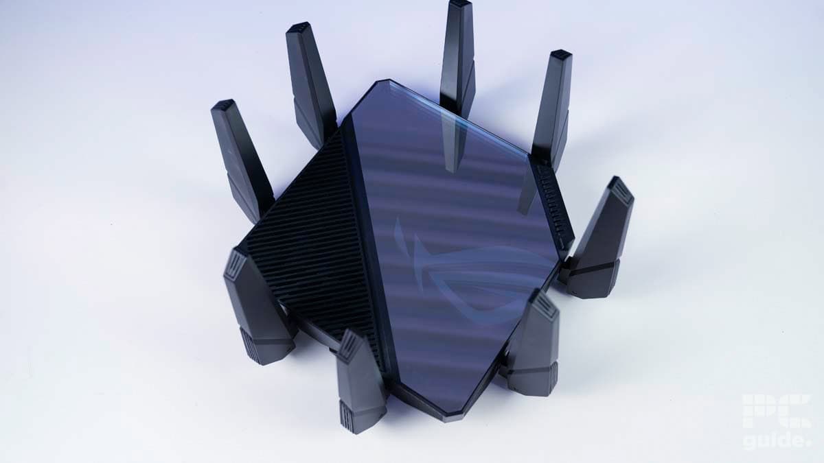 ROG RAPTURE GT-AXE16000 Wifi 6E Router top down, Image by PCGuide