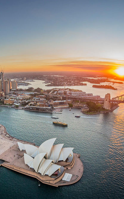 australia new south wales sydney harbour sunset dnsw