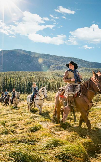 canada alberta horseback riding banff ta