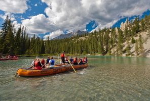 canada alberta river rafting in banff national park ta