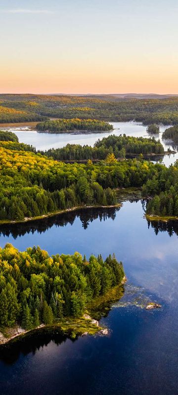 canada ontario lakes aerial view istk