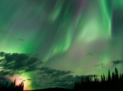 canada yukon aurora sky tyukon