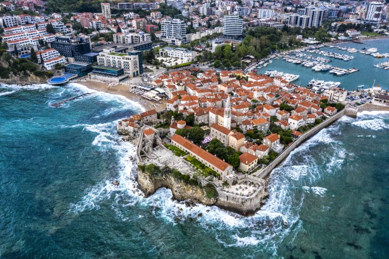 edu montenegro budva old town drone 2