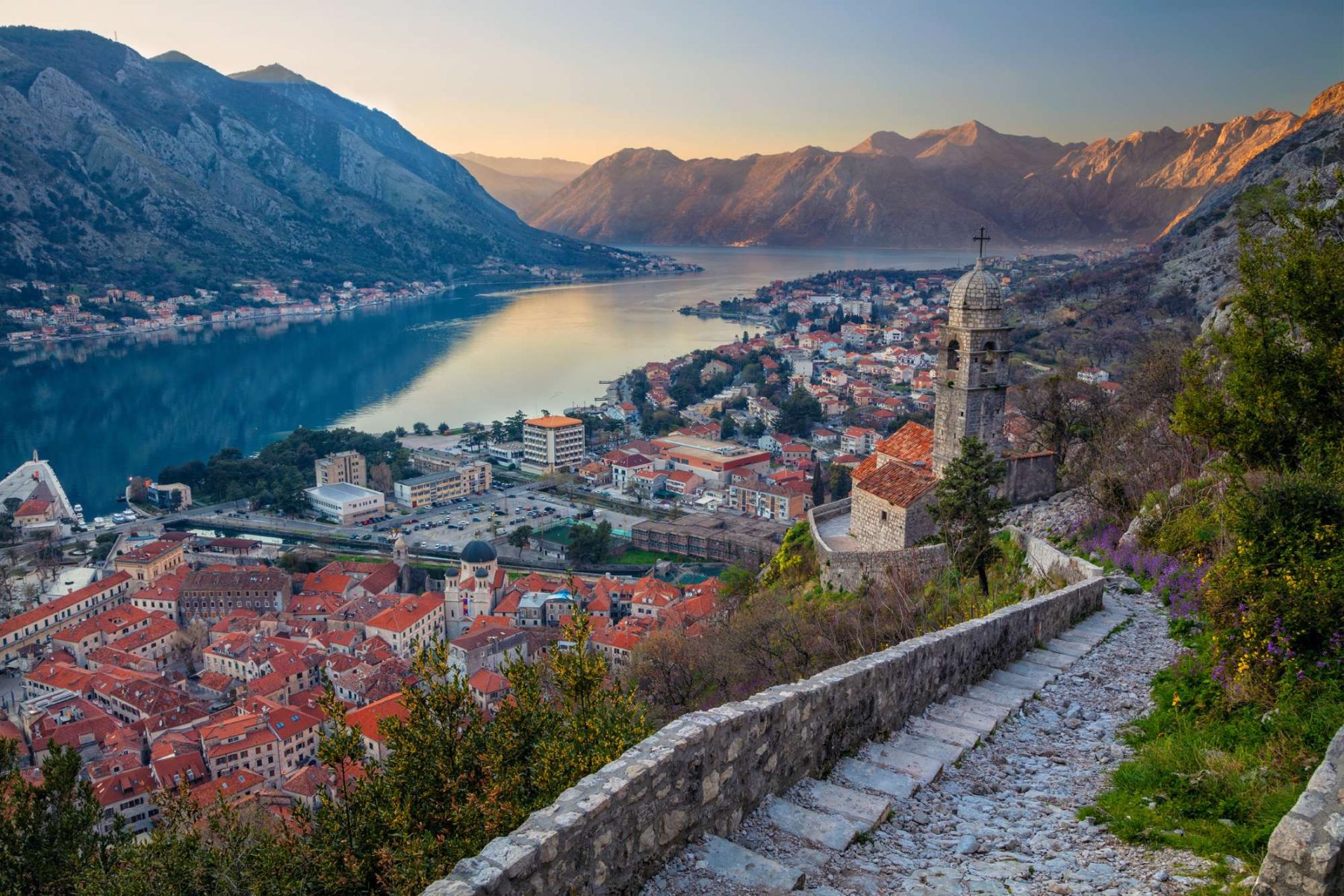 edu montenegro kotor city walls fjord view