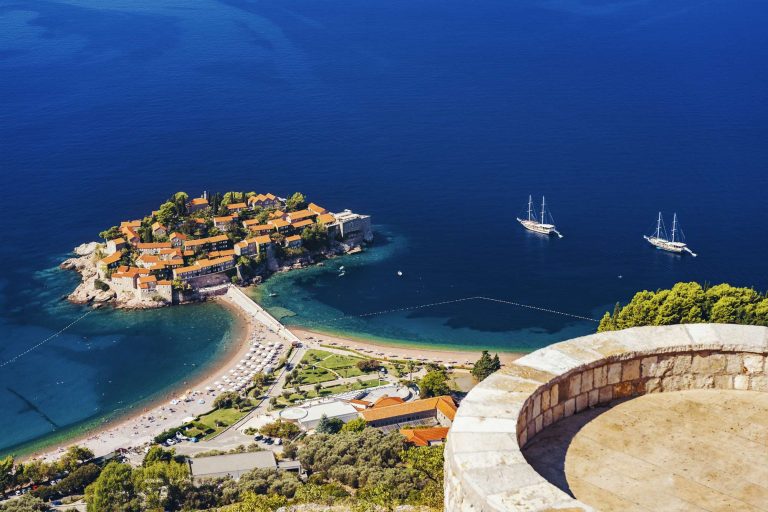 edu montenegro sveti stefan view from above