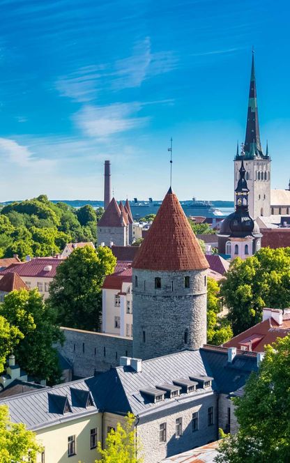 estonia tallinn skyline over st nicholas church astk