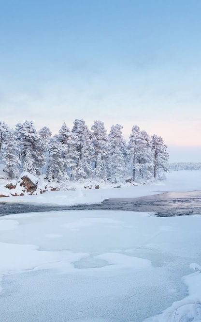 finnish lapland juutua river winter whj