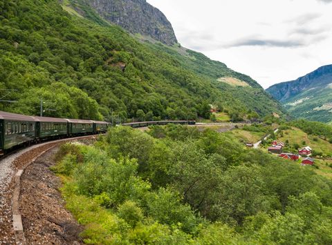 fjord norway flamsbana railway from myrdal flam istk