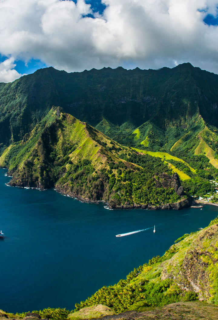 french polynesia marquesas bay view aran