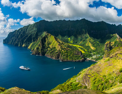 french polynesia marquesas bay view aran