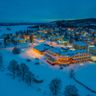 grand arctic hotel aerial winter