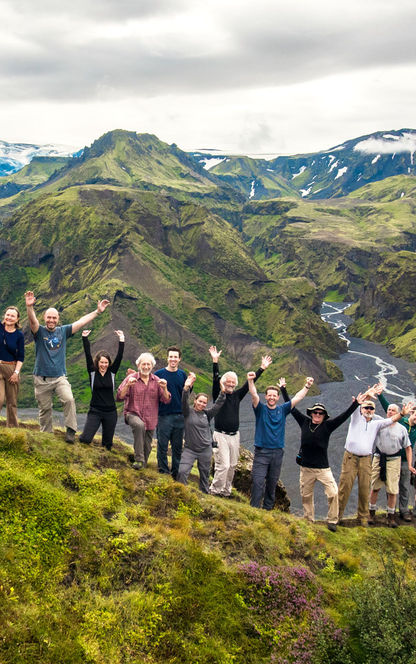 iceland highlands landmannalaugar hikers img jz