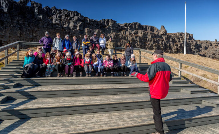 iceland school group at thingvellir rth