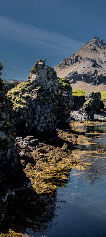 iceland snaefellsnes arnarstapi rock stacks rth