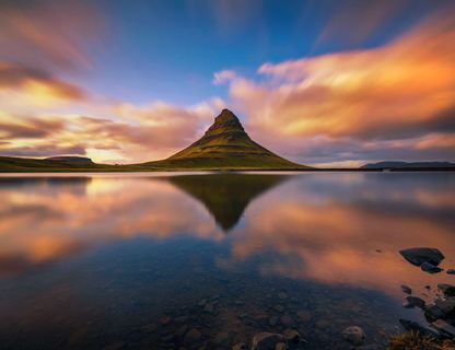 iceland snaefellsnes kirkjufell sunset reflection istk