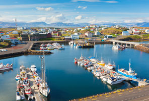 iceland snaefellsnes stykkisholmur harbour istk