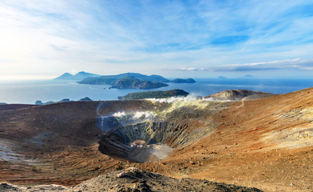 italy sicily volcano crater