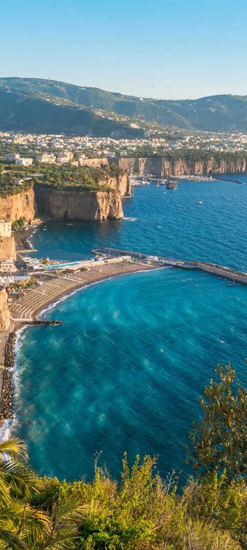 italy view to sorrento along amalfi coast istk