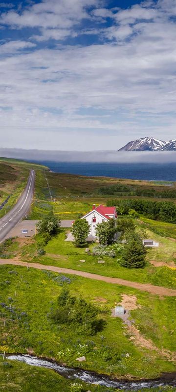 north iceland eyjafjordur aerial view rth