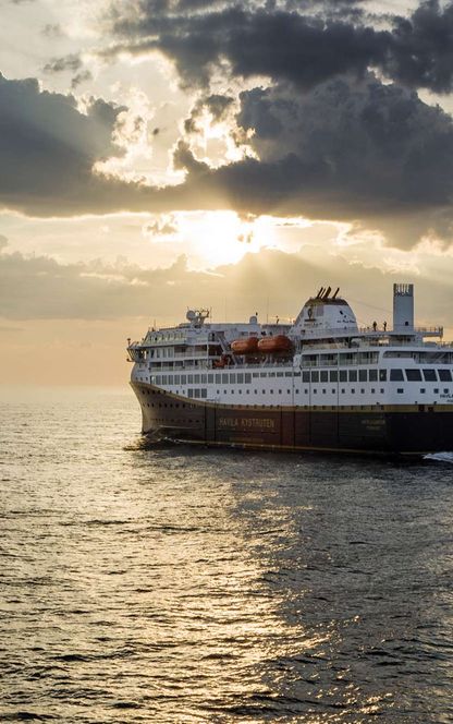 norway havila castor sailing at sunset