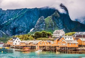 norway sakrisoy village reinefjord lofoten istk