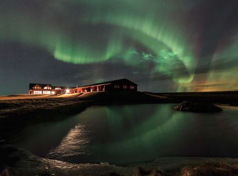 ranga aurora sky lake reflection