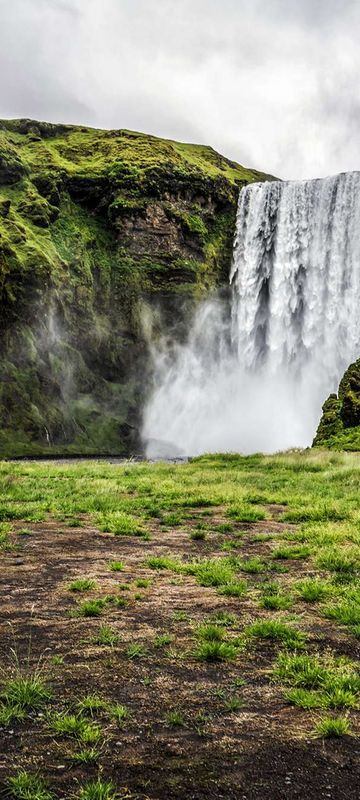 skogafoss waterfall south west iceland astk