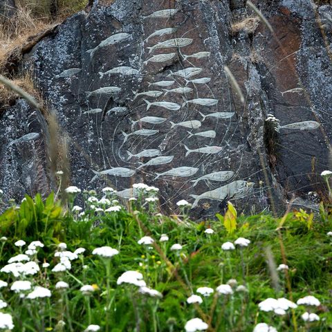 south greenland qaqortoq rock carving vg