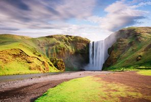 south iceland skogafoss spring day istk