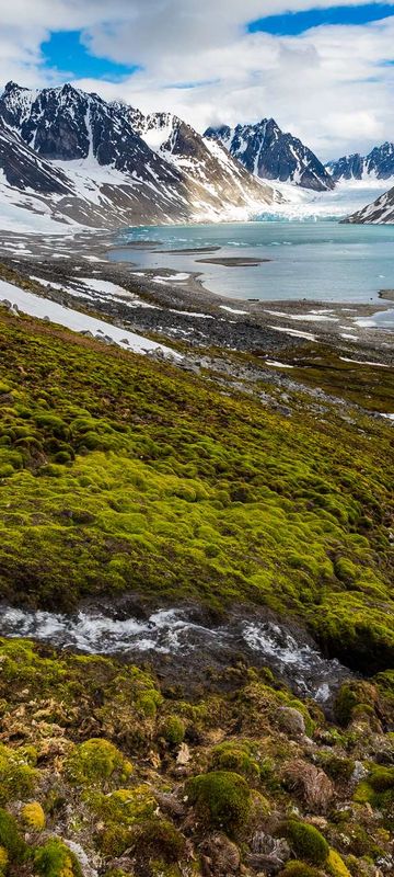 svalbard waggonwaybreen glacier istk