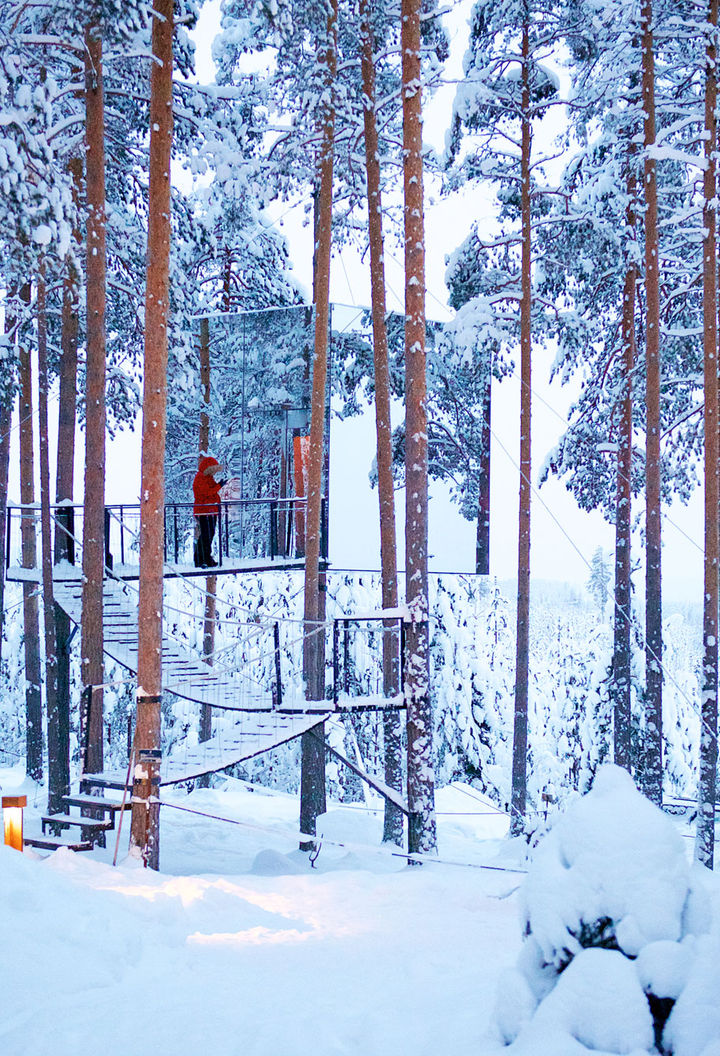 sweden lapland treehotel mirror cube gr