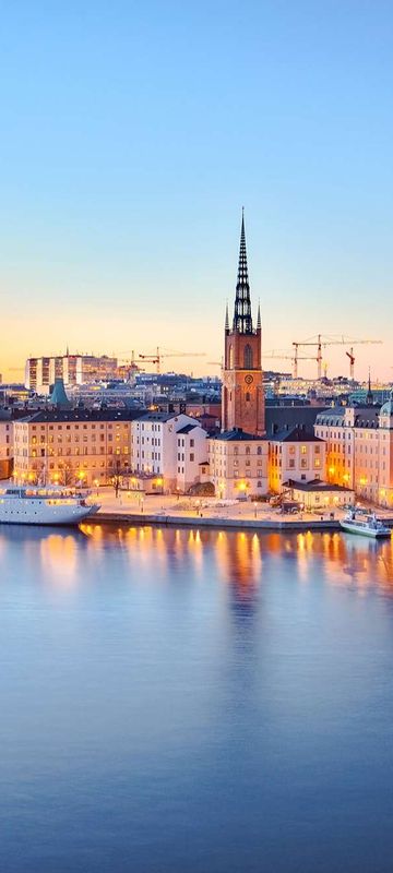 sweden stockholm old town at twilight istk