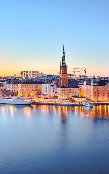 sweden stockholm old town at twilight istk