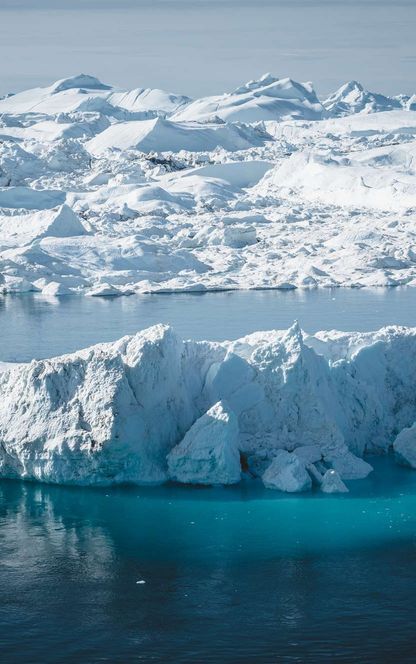 west greenland icebergs in disko bay istk