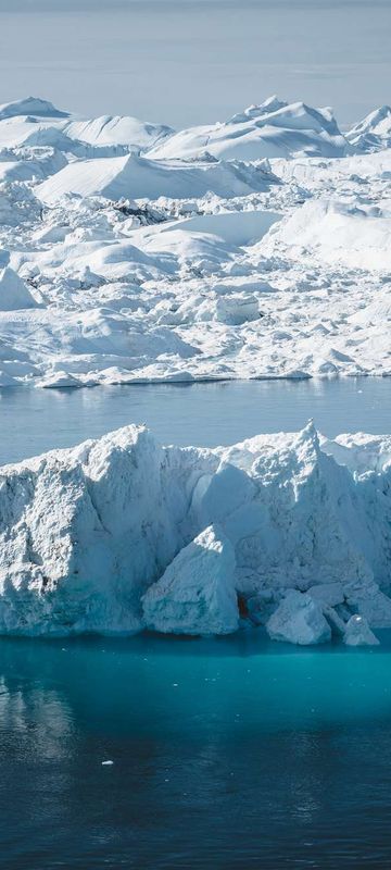 west greenland icebergs in disko bay istk