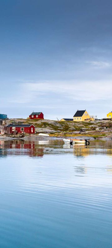 west greenland rodebay settlement coloured houses istk