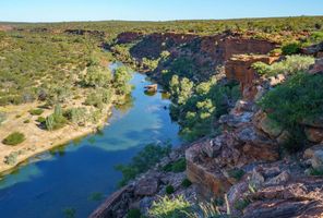 western australia overlooking murchison river kalbarri istk