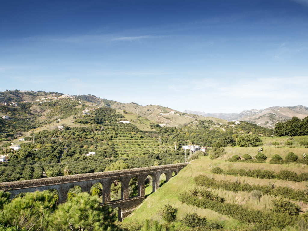 Picture of the green landscape in almunecar